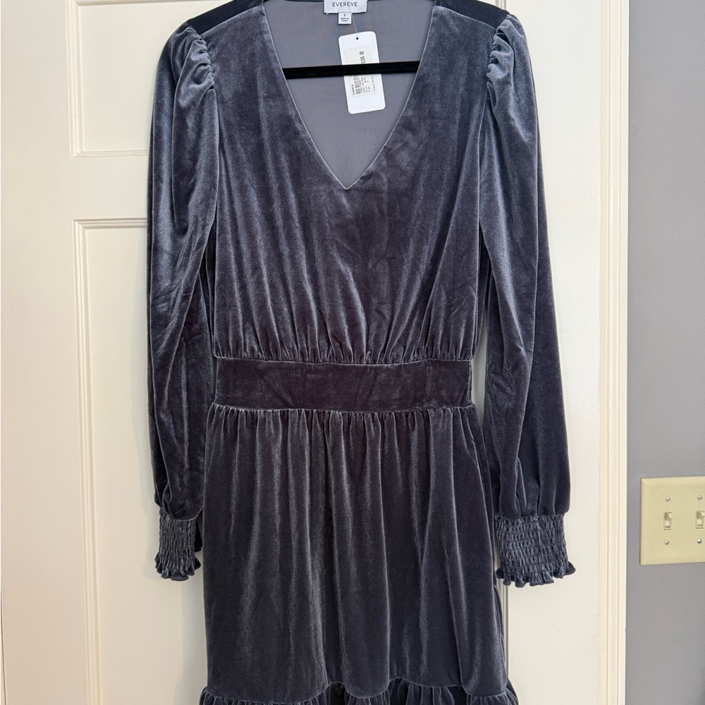 Evereve Blue Velvet Dress